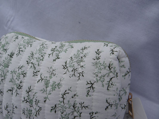 Pochette fleurs blanc et vert - Chez Ceane
