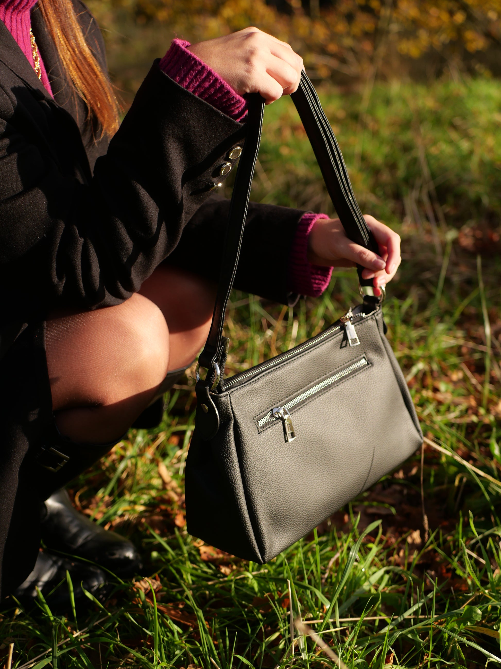 Arriere dos Sac noir simple basique cuir chez ceane 