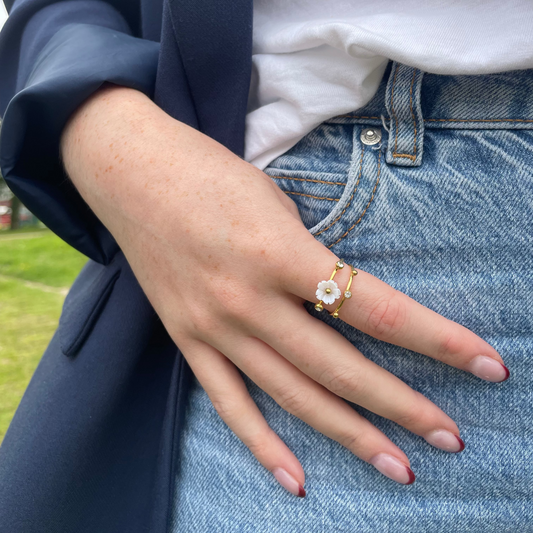 Bague Or fleurs chez ceane 