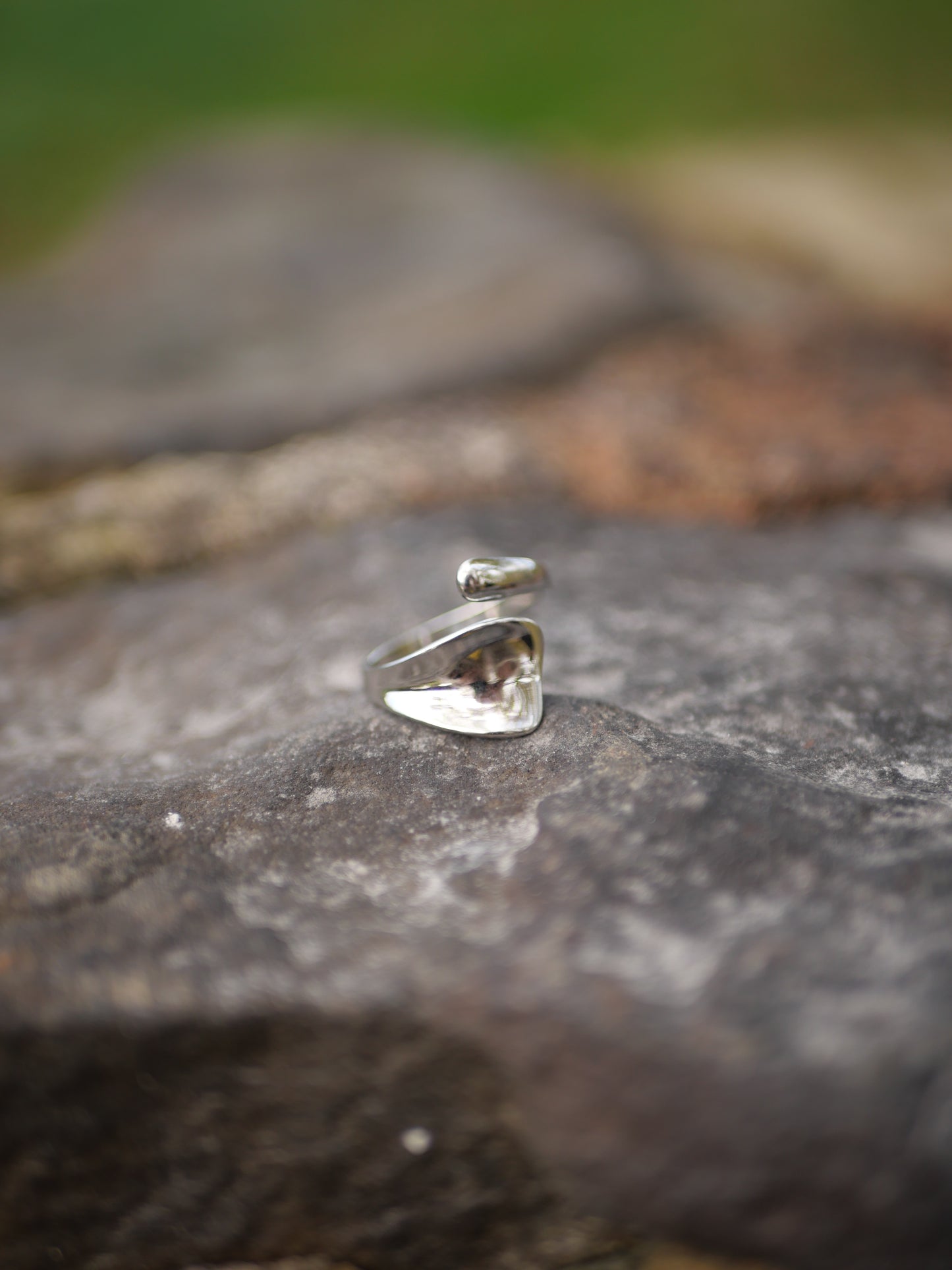 Bague argent zoom pierre acier inoxydable chez ceane 