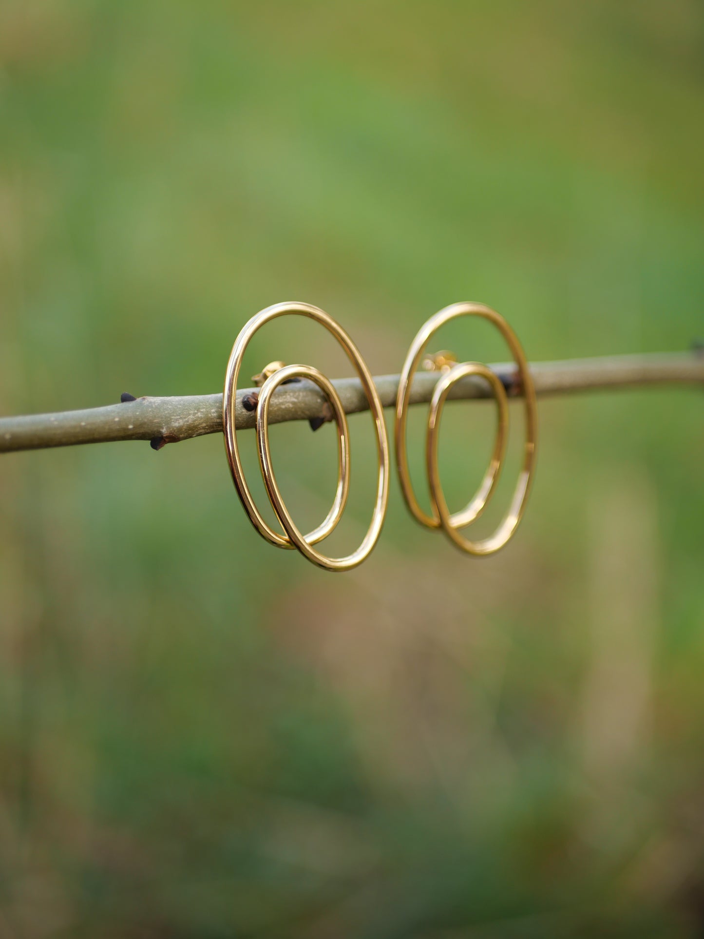 Boucle oreilles or cercle chez ceane acier inoxydable 