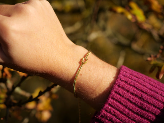 Bracelet acier inoxydable Or noeud marin chez ceane 