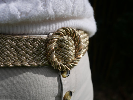 Ceinture beige paillette 