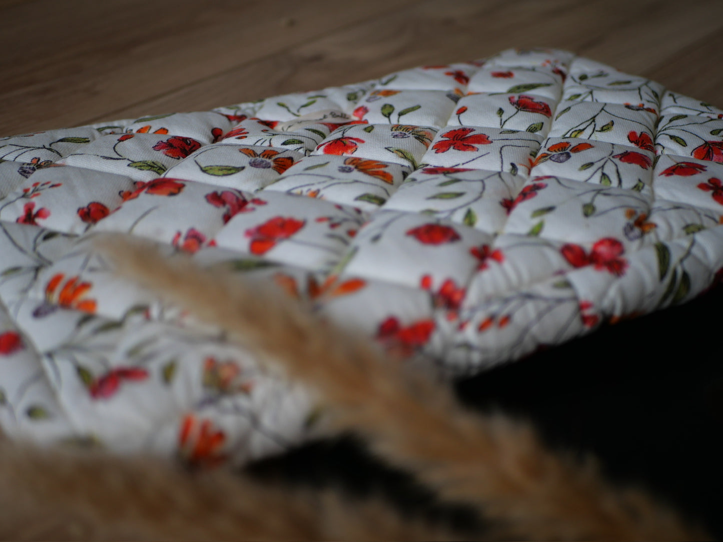 Pochette ordinateur remboure fleurs motifs 