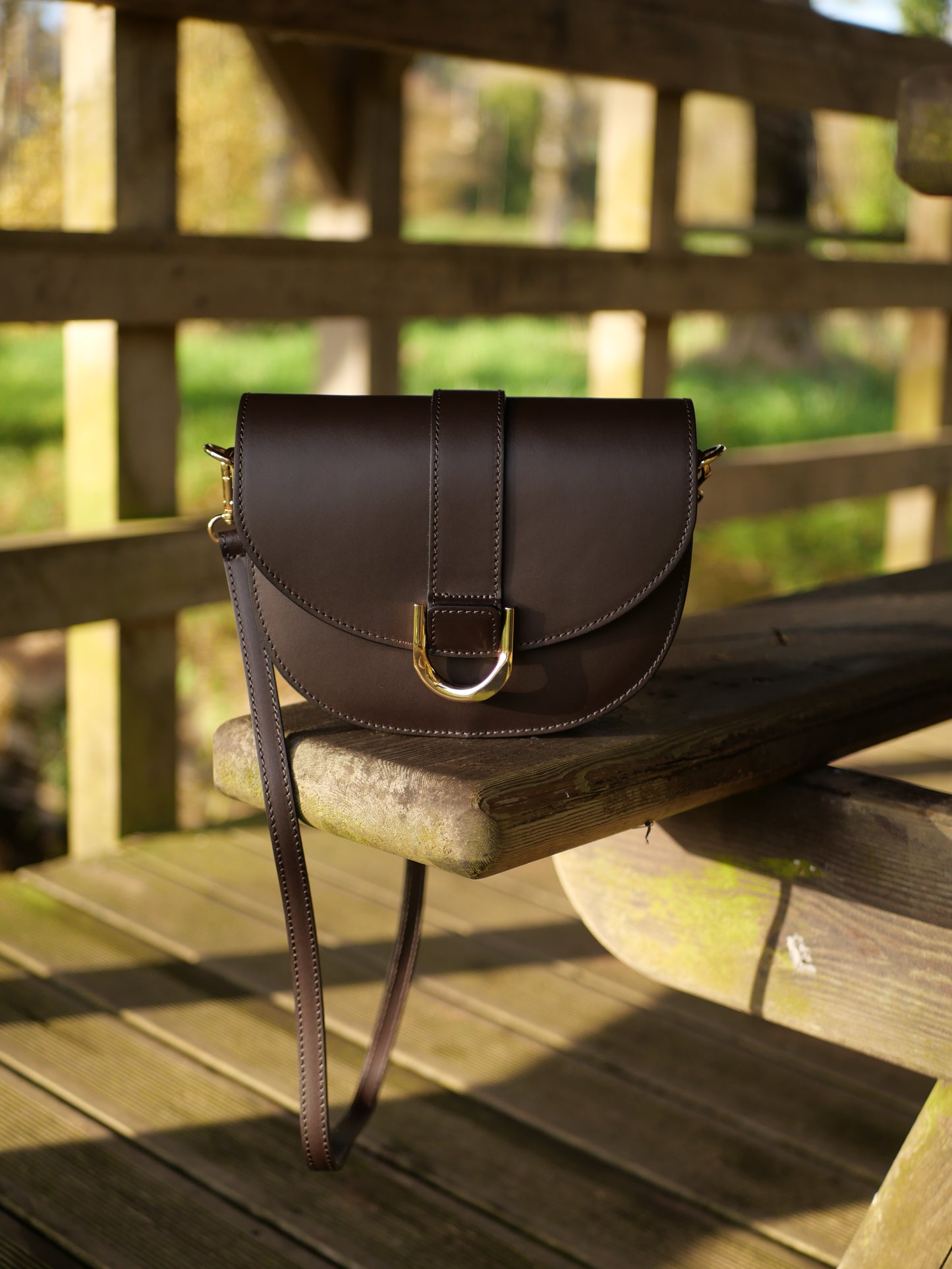 Sac Marron cuir veritable bandouliere chez ceane 