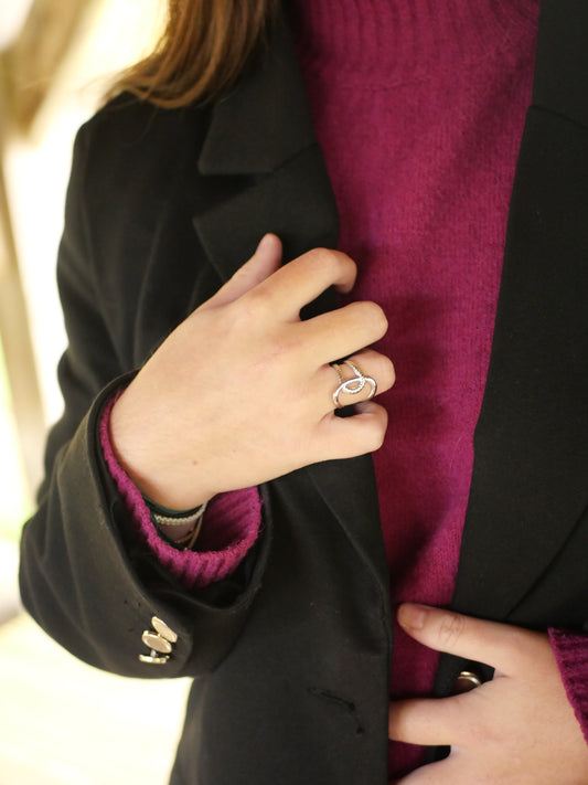 bague argent ajustable chez ceane 