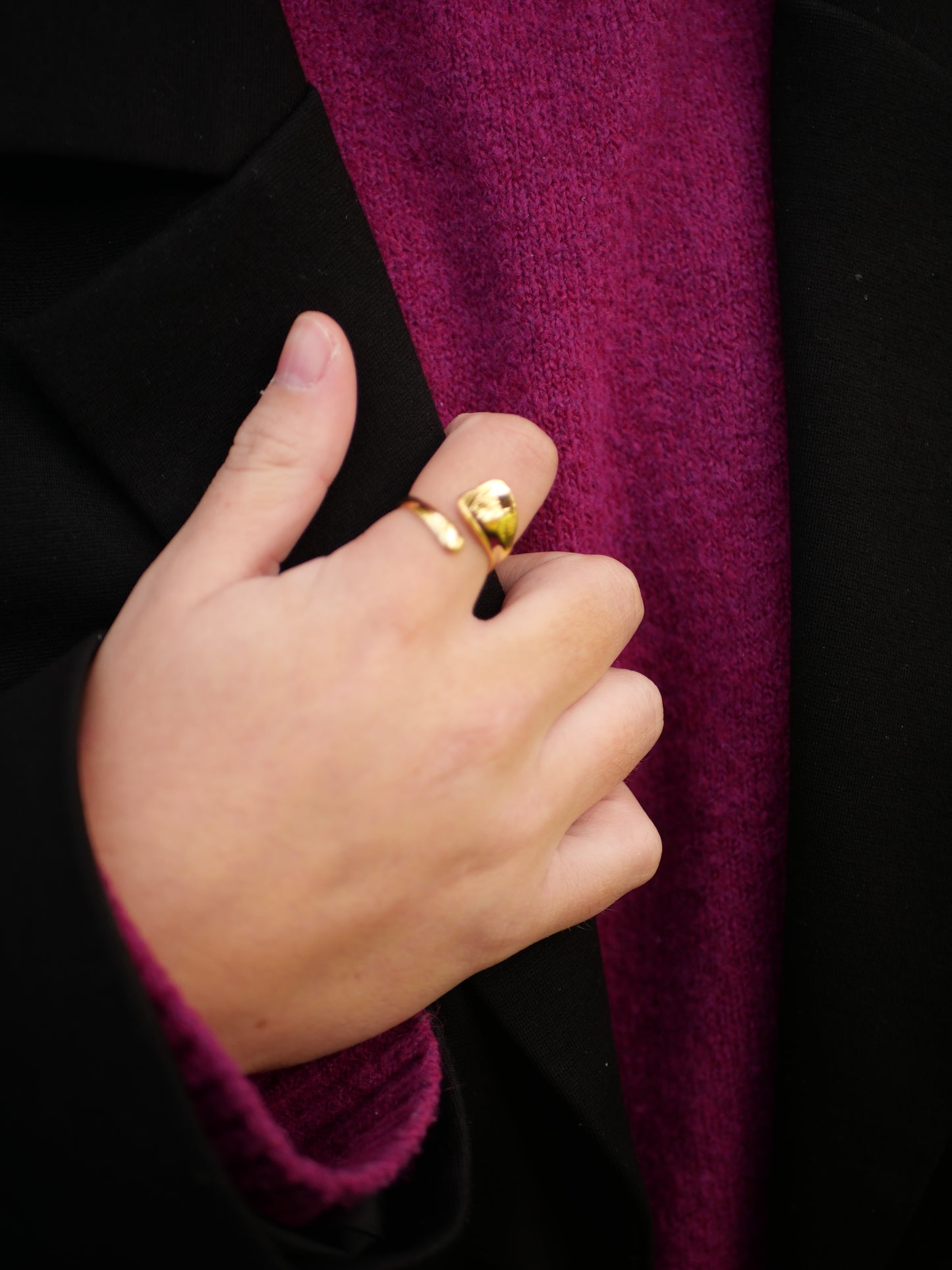 bague design Or ajustable chez ceane 